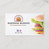 Burger Restaurant Business | Minimalistisch Visitenkarte (Rückseite)