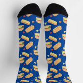 Burger Sandwich Party Restaurant Pattern Socks Socken (Oben)