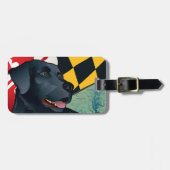 Bürger-schwarzer Labrador Gepäckanhänger (Vorderseite horizontal)