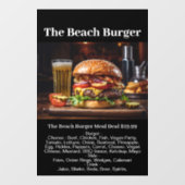 Burger Shop Meal Fast Food Restaurant Bar Business Fensteraufkleber (Blatt)