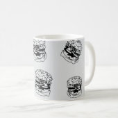 Burger Shop Style Muster Kaffeetasse (VorderseiteRechts)