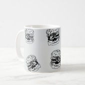 Burger Shop Style Muster Kaffeetasse (Vorderseite Links)
