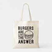 Burger sind immer die Antwort Tragetasche (Rückseite)