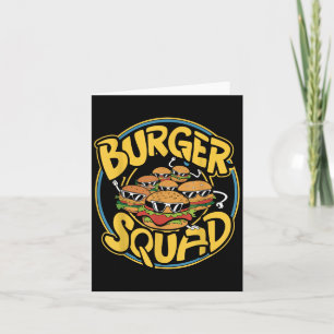 Burger Squad Funny Cheeseburger Lover Food Hamburg Karte