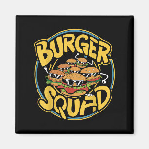 Burger Squad Funny Cheeseburger Lover Food Hamburg Magnet