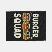 Burger Squad Funny Hamburger Fast Feinschmecker li Fleecedecke (Vorderseite (Horizontal))