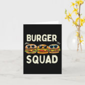Burger Squad Funny Hamburger Fast Feinschmecker li Karte (Gelbe Blume)