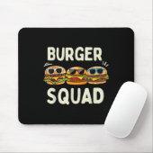 Burger Squad Funny Hamburger Fast Feinschmecker li Mousepad (Mit Mouse)