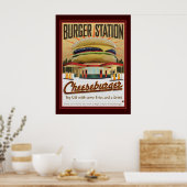 Burger Station-Poster Poster (Küche)