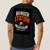 🍔 Burger Station Restaurant Cooking Crew 🍟 T-Shirt (Rückseite)