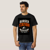 🍔 Burger Station Restaurant Cooking Crew 🍟 T-Shirt (Vorne ganz)