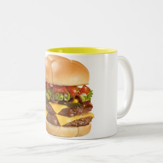 Burger-Tasse Zweifarbige Tasse (VorderseiteRechts)