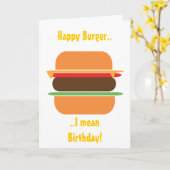 Burger themed Greeting card Karte (Gelbe Blume)