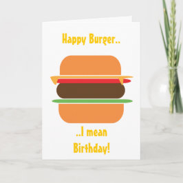 Burger themed Greeting card Karte