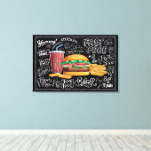 Burger Time Fast Food Bonanza Leinwanddruck (Insitu (Holzboden))