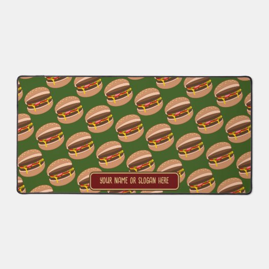Burger Time - Funny Work Lunch mit maßgeschneidert Schreibtischunterlage (Vorderseite)
