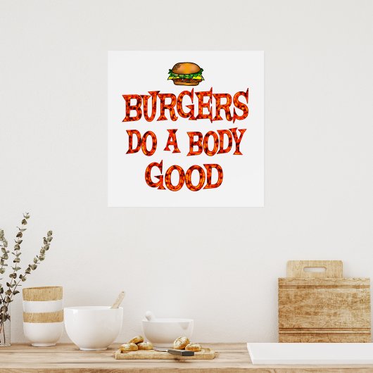 Burger tun gut poster (Küche)