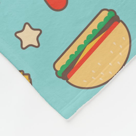 Burger-u. Fischrogen-Monogramm Fleecedecke (Ecke)