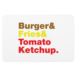 Burger u. Fischrogen u. Tomate-Ketschup Magnet