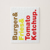 Burger u. Fischrogen u. Tomate-Ketschup Puzzle (Vertikal)