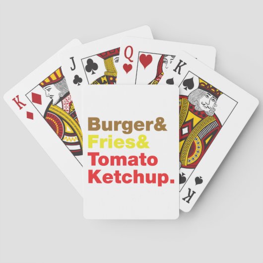 Burger u. Fischrogen u. Tomate-Ketschup Spielkarten (Rückseite)