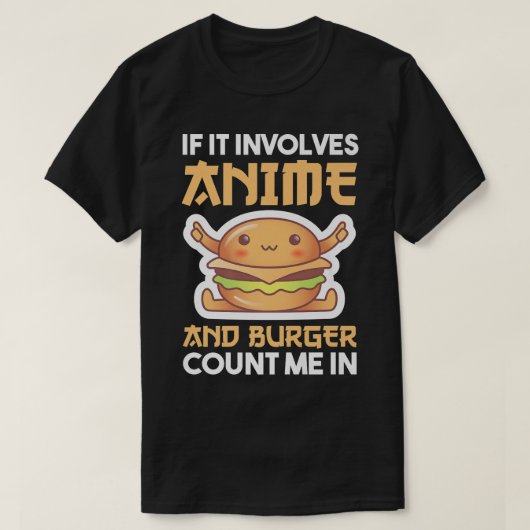 Burger und Anime Premium T-Shirt (Design vorne)