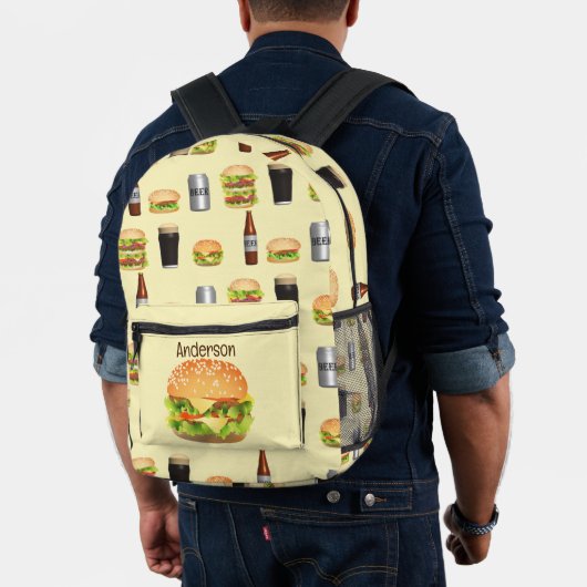 Burger und Bier Bedruckter Rucksack (Insitu (Modell))