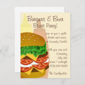 Burger und Bier, Block-Party Einladung 2 (Vorne/Hinten)