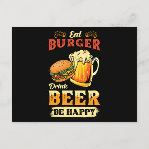 Burger und Bier Postkarte