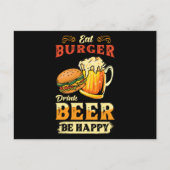 Burger und Bier Postkarte (Vorderseite)