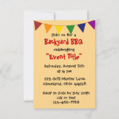 Burger und Bier-Sommer-Spaß-Party Einladung (Rückseite)