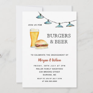 Burger- und Bier-Verlobungsfeier Ankündigung