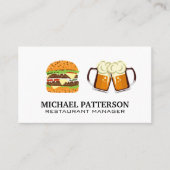 Burger und Biere Visitenkarte (Vorderseite)