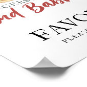 Burger und Bottle Baby Duschfavoriten Poster (Ecke)