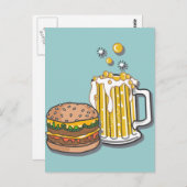 Burger und Brew Postkarte (Vorne/Hinten)