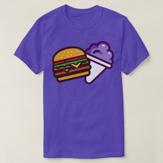 Burger und ein Schneekonzern T-Shirt (Design vorne)