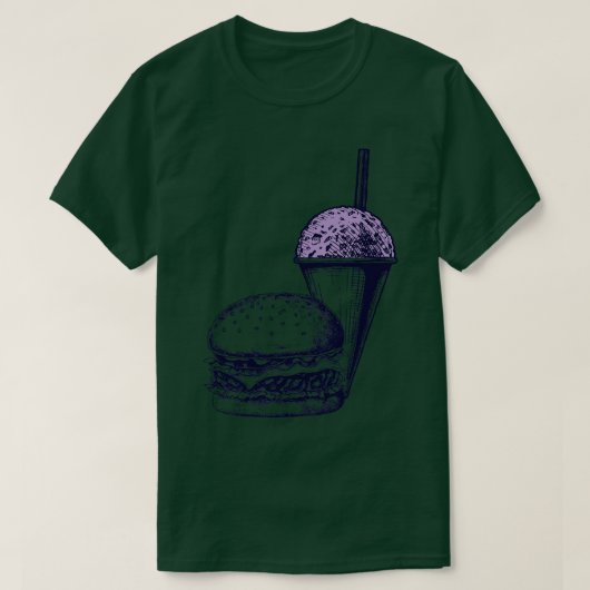 Burger und ein Schneekonzern T-Shirt (Design vorne)