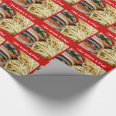 Burger und Fischrogen Geschenkpapier (Ecke)