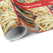 Burger und Fischrogen Geschenkpapier (Rolleneckpunkt)
