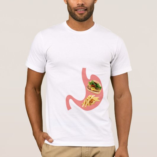 Burger und Fischrogen in meinem Magen T-Shirt (Vorderseite)