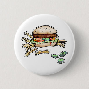BURGER und FISCHROGEN-KNOPF Button