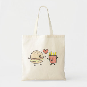 Burger und Fischrogen-Tasche Tragetasche
