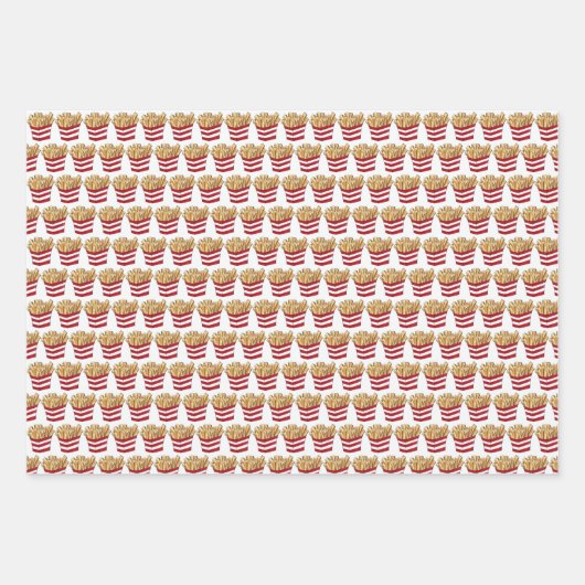 Burger und Fries Fast Food Cheeseburger Französisc Geschenkpapier Set (Vorderseite 3)