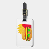 Burger und Fries Gepäckanhänger (Vorderseite vertikal)