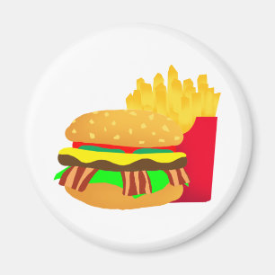 Burger und Fries Magnet