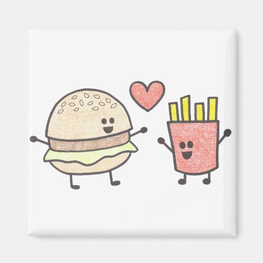 Burger und Fries Magnet (Vorne)