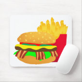 Burger und Fries Mousepad (Mit Mouse)