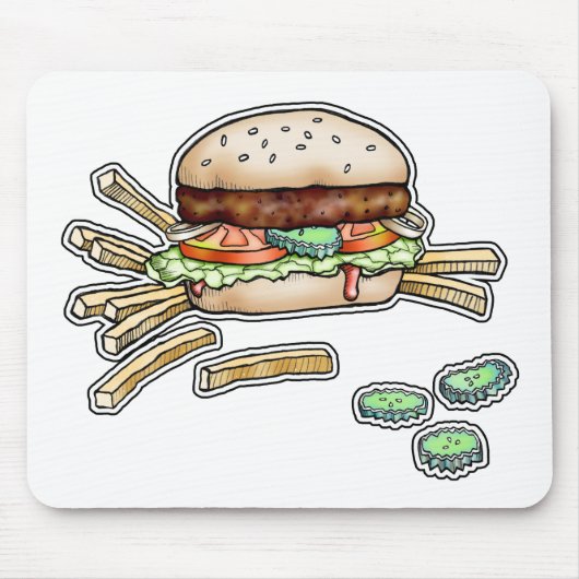 BURGER UND FRIES MOUSEPAD (Vorne)