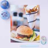 Burger und Pommes frites Flyer (Einzeln)