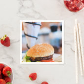 Burger und Pommes frites Serviette (Beispiel)